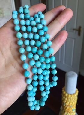 湖北原矿高瓷蓝色系项链