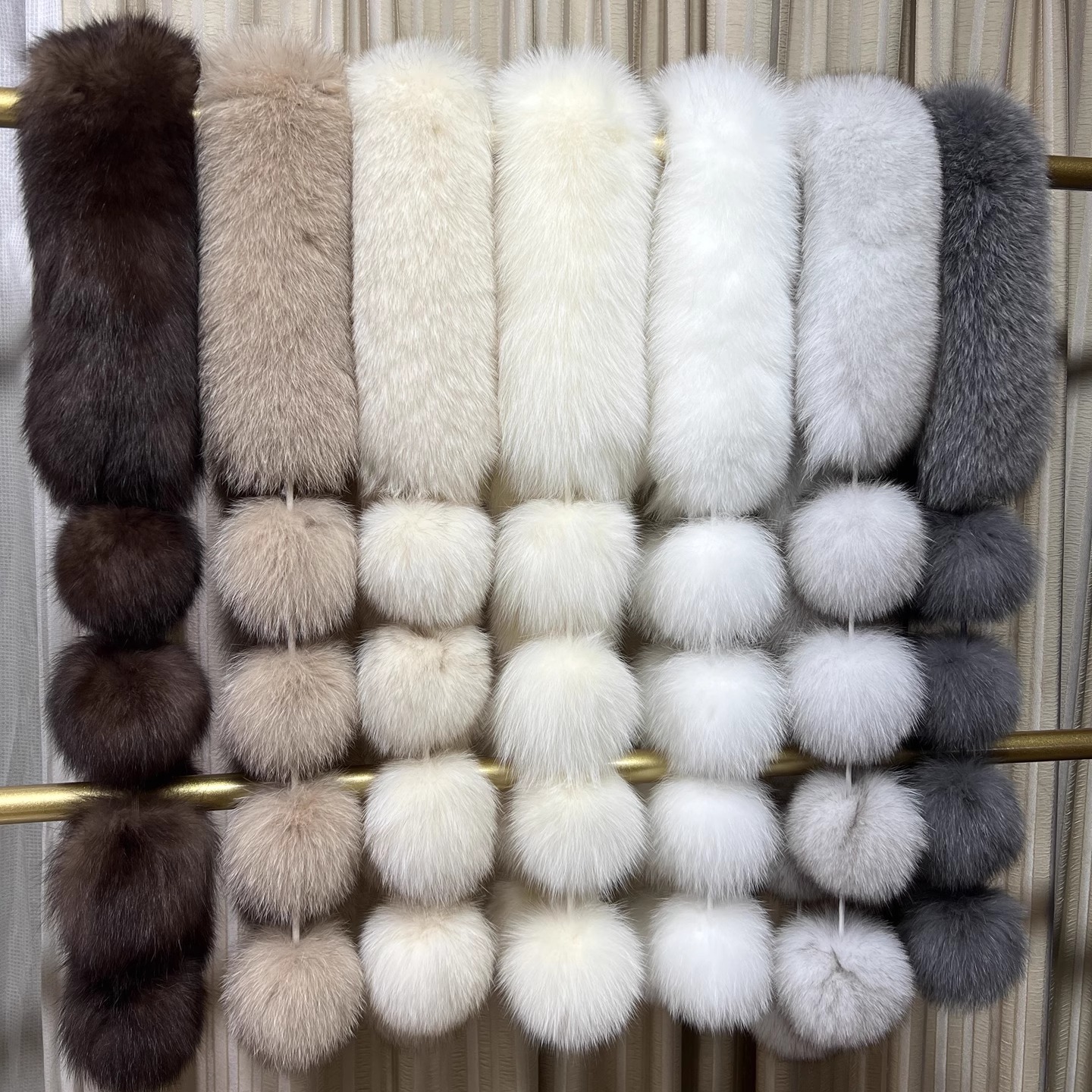 多毛球狐狸毛围巾围脖