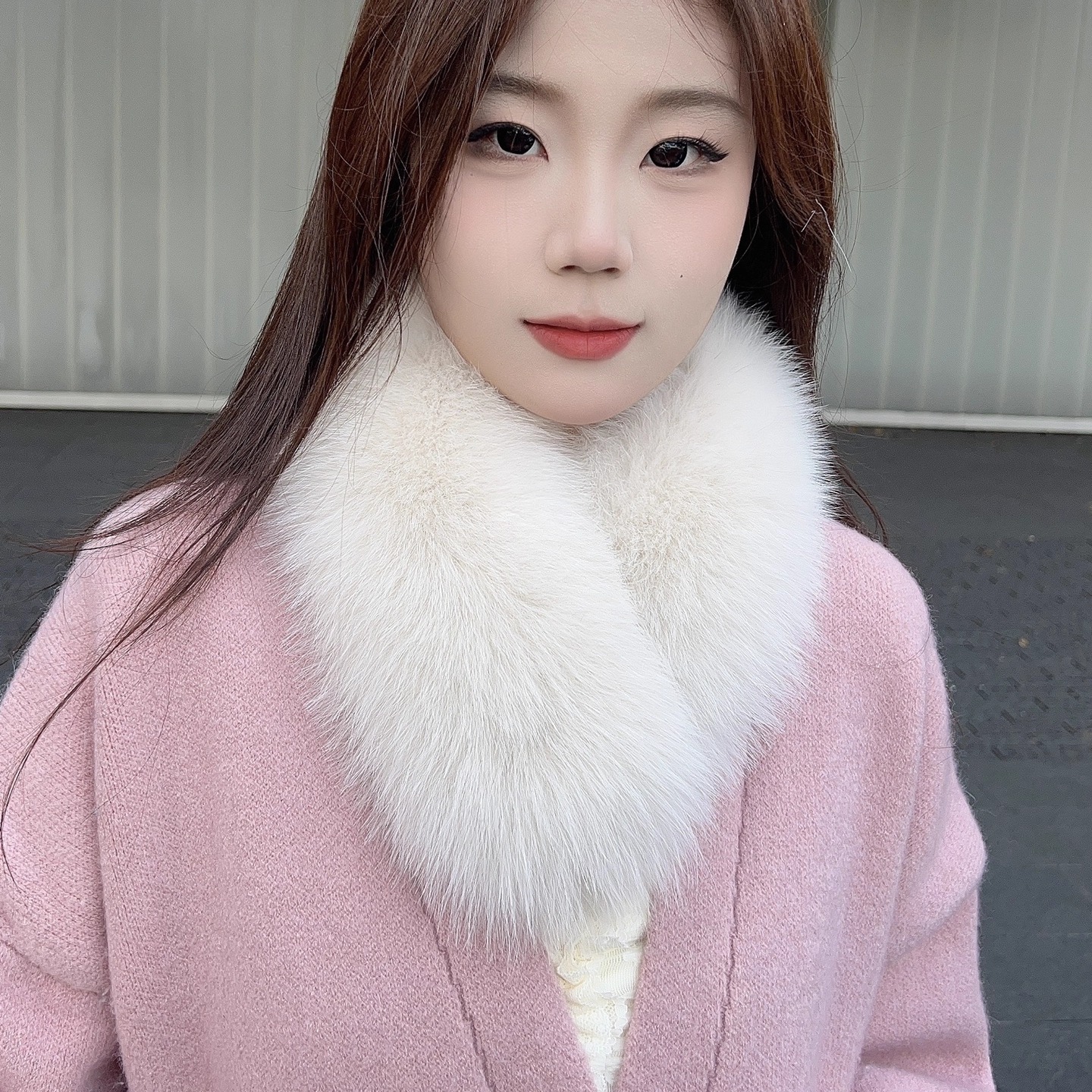 网红张元英同款双面狐狸毛围脖围巾真毛女冬季皮草毛毛围脖百搭