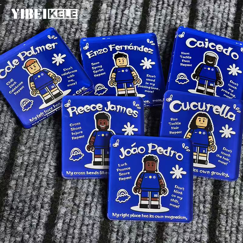 YIBEIKELE切尔西球员梗冰箱贴，球迷专属的厨房小物