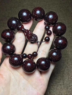 手串手链本命年貔貅男生礼物 印度小叶紫檀满金星20mm男款 特价 包邮