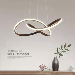餐厅吊灯浪漫现代简约led客厅卧室过道店面环形创意装 灯具 饰个性