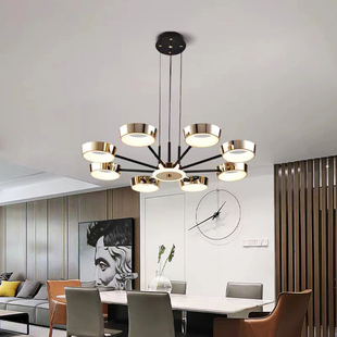 2024新款 北欧客厅吊灯简约现代家用大气餐厅主卧室房间创意灯具