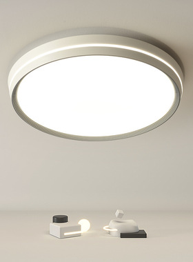 北欧圆形主卧室灯简约现代led吸顶圆形客厅极简餐厅书房房间灯具