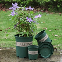 Круглый большой пластиковый цветочный горшок для выращивания растений, увеличенная толщина