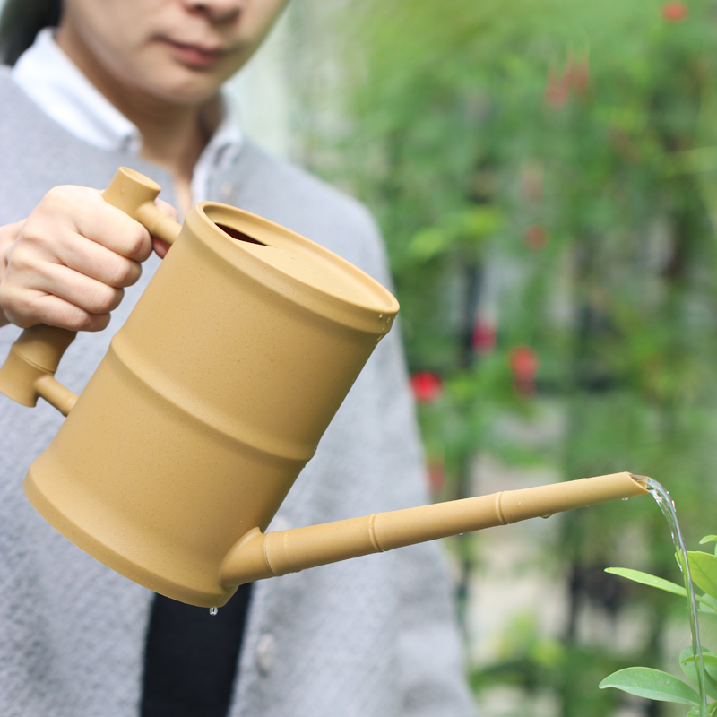 竹筒长嘴浇水壶园艺养花绿植塑料洒水壶庭院家居专用淋花壶喷水壶