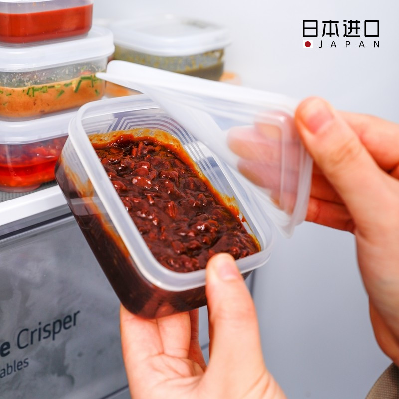 日本进口酱料盒带盖保鲜盒密封好