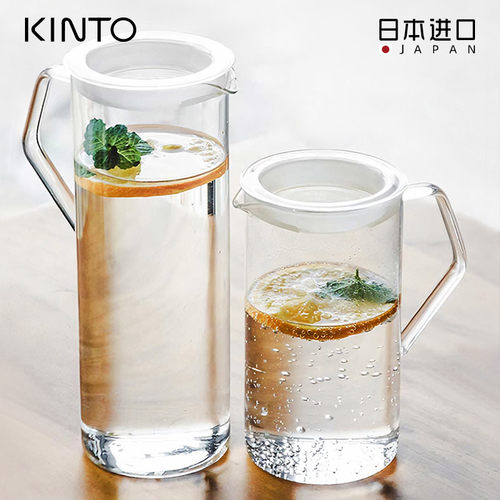 日本进口KINTO玻璃冷水壶耐高温凉水杯家用装水壶果汁壶开水壶 - 封面