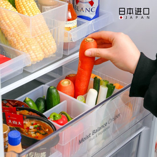 收纳保鲜盒整理 日本进口冰箱侧门收纳盒食品级葱姜蒜食物分装