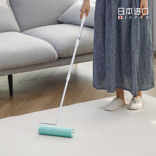 日本进口nitoms滚筒粘毛器可撕式 地板滚刷去毛器粘尘纸灰尘吸附器