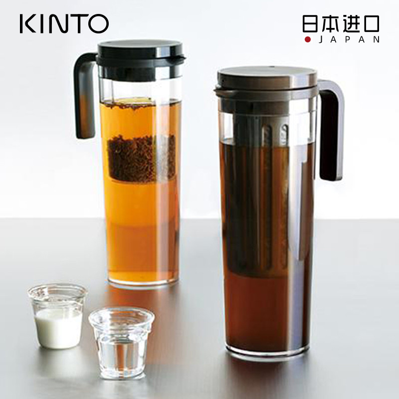 日本进口KINTO冷水壶冷萃咖啡壶家用大容量果汁杯耐热凉水壶茶壶