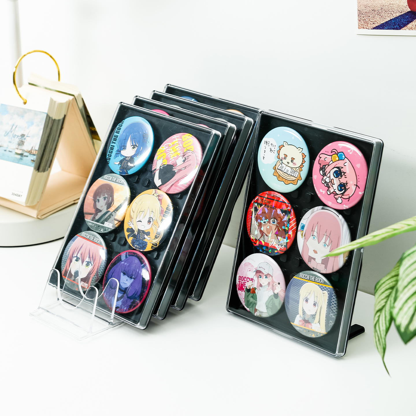 日本进口吧唧收纳盒透明谷子徽章