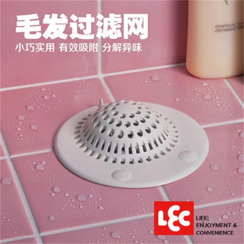 日本LEC 毛发过滤网 下水道过滤器 排水口滤网 吸盘地漏水槽滤网