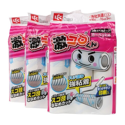 日本lec滚筒粘毛器撕式卷纸衣物
