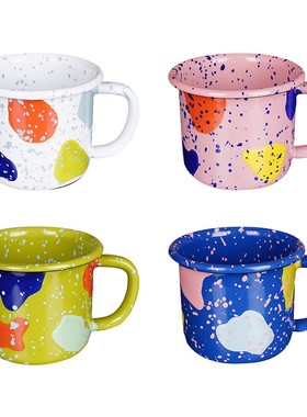 土耳其Bornn Klds调色板搪瓷儿童水杯手工珐琅马克杯咖啡杯子茶杯