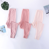 Q正品 全棉宽松加大打底衬裤 秋裤 棉毛裤 男女士纯棉秋冬单件薄款 三