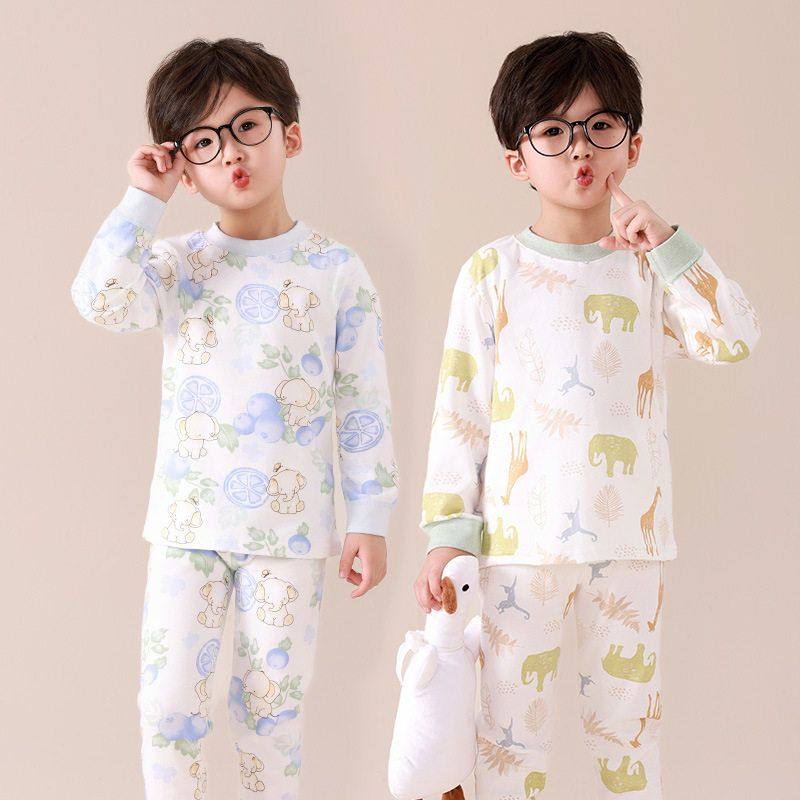 儿童内衣套装男童纯棉秋衣秋裤女童全棉棉毛衫棉毛裤圆领束口冬季,童装/婴儿装/亲子装,内衣套装,淘宝优惠券,粉丝福利购,淘宝优惠卷