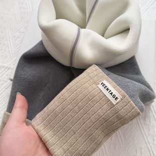 女童加绒堆堆袜打底裤秋冬纯棉宝宝保暖裤儿童一体绒加厚冬季外穿