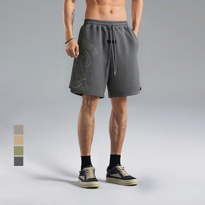 鹿家门大码男装宽松潮流运动健身四分裤美式夏季新款休闲男士短裤