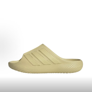 现货adidas Purechill 舒适贴合一字拖鞋 男款 沙米色KI0060