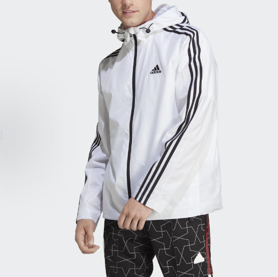 现货AadidasESSENTIALS三条纹印花拉链男子连帽夹克外套IB0382,运动服/休闲服装,运动茄克/外套,淘宝优惠券,粉丝福利购,淘宝优惠卷
