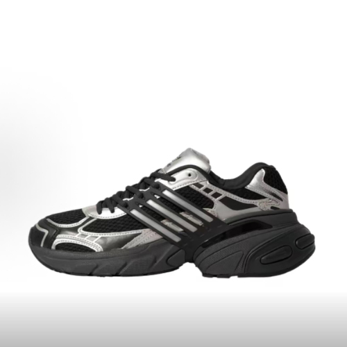 现货adidas originals 时尚百搭 个性美观老爹鞋男款黑银KJ1387