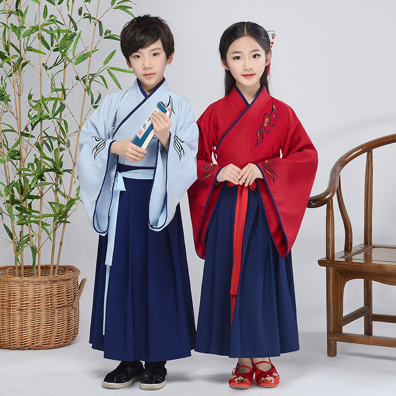 开笔礼古装中国风三字经演出服
