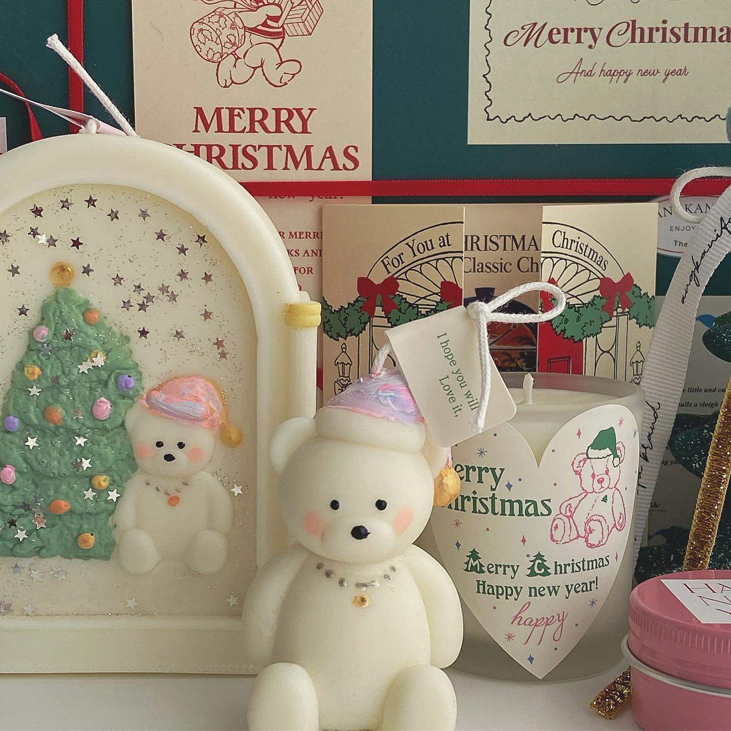 小熊千层派THE MOMENT HOME香薰蜡烛圣诞礼物爆款氛围拍照包邮