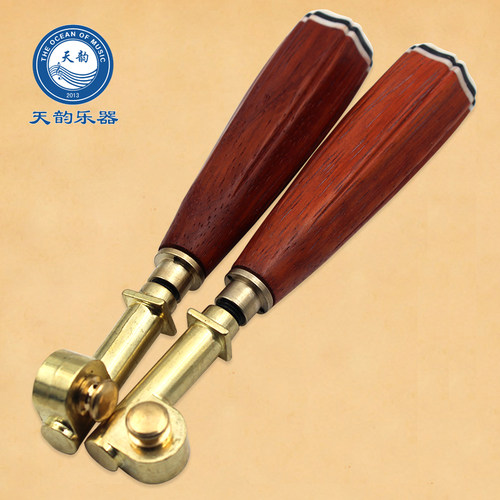 二胡铜轴二胡机械涡轮式带微调琴轴轴金属部分配短木轴乐器配件轴