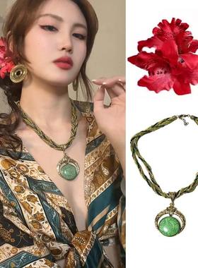 异域风吊坠项链旅游拍照度假配饰