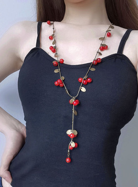 民族风复古长款挂件配饰毛衣链