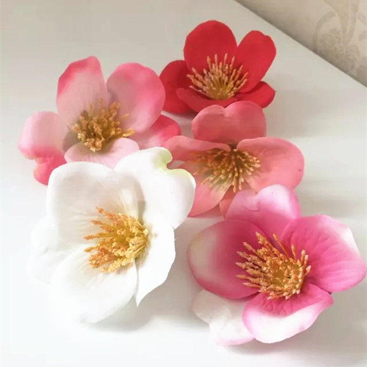 淡雅小清新花朵发夹木槿花发饰仿真布艺头花表演拍照海边配饰舞台