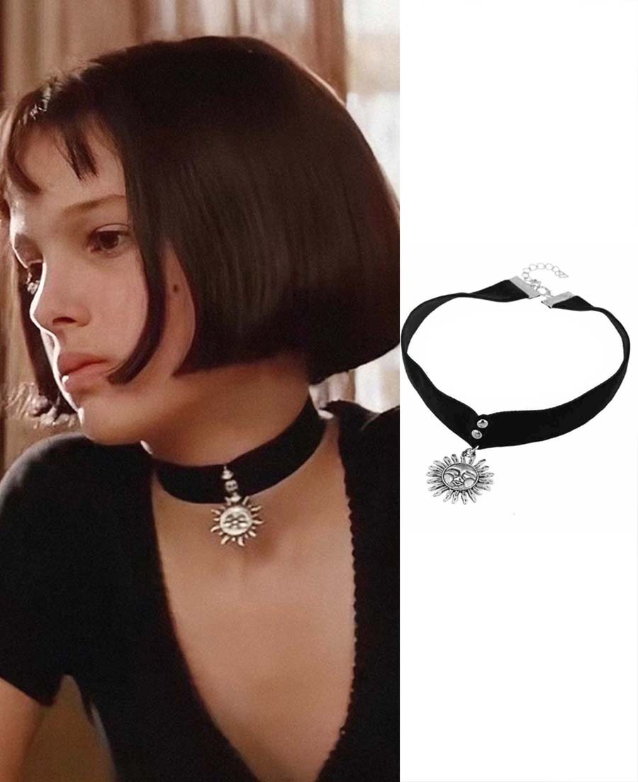 y2k美学cos这个杀手不太冷同款萝莉项链女项圈太阳吊坠颈链choker