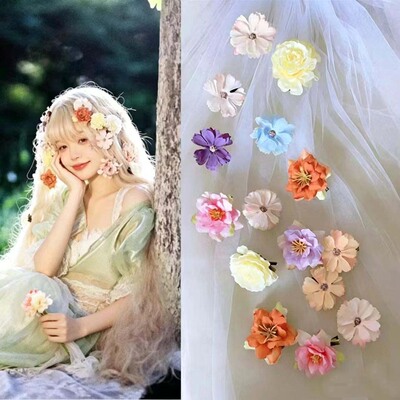 公主花朵发夹lolita花仙子头饰