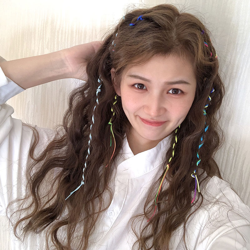 民族风超酷潮小仙女编发饰品头绳七彩色发绳云南旅游个性脏辫发饰