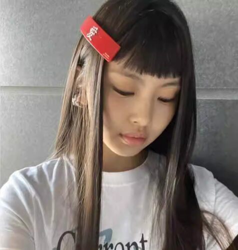 预守渊同款韩国发饰黑色爱字发夹