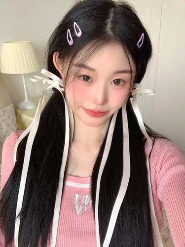 芭蕾风发饰少女蝴蝶结丝带绑发夹