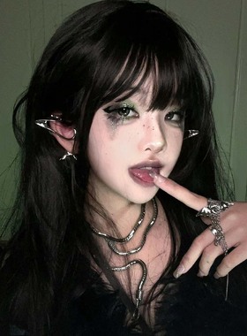 个性暗黑蛇项链挂脖颈链缠绕蛇形