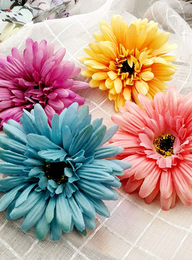 渡假布艺发夹非洲菊花海边饰品