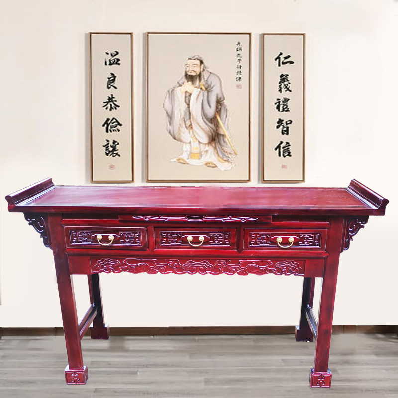 榆木仿古供台财神桌老榆木供桌