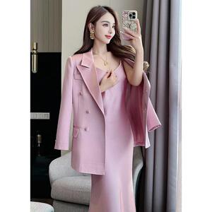 董小姐高端定制醋酸西装吊带连衣裙套装女2025新款开春穿搭一整套
