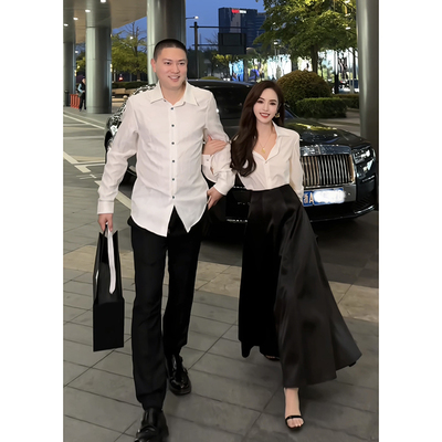 董小姐高端定制白色衬衣女款2025新款爆款高级感轻奢气质女士上衣