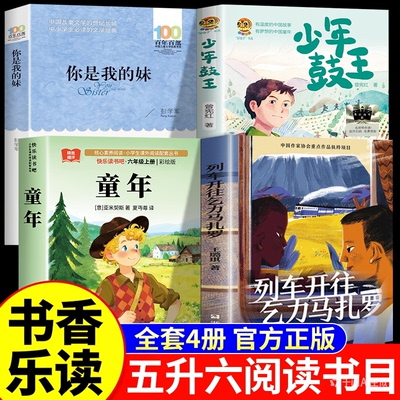 2026五升六暑假书香乐读书目你是我的妹手足情深+少年鼓王勇气赞歌+童年苦难成长+列车开往乞力马扎罗小学五六衔接语文课外必读书