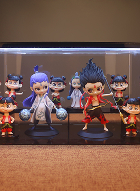 现货哪吒手办之魔童公仔 敖丙电影同款 潮玩桌面车载摆件儿童礼物