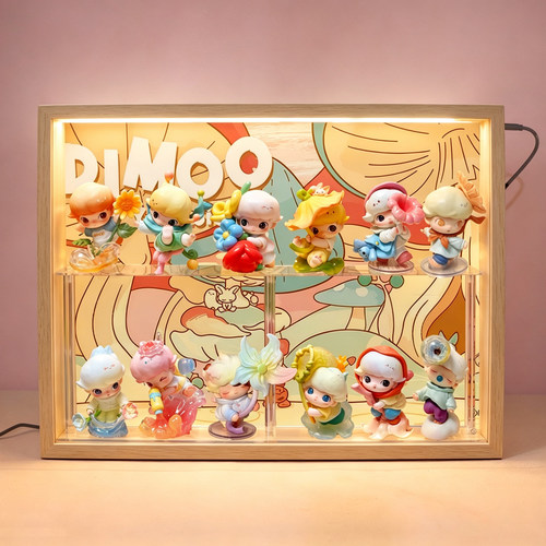 泡泡玛特dimoo盲盒专用展示盒屋