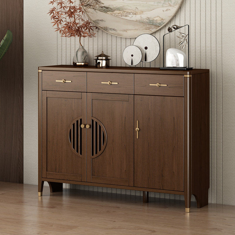 实木鞋柜新中式入户室内玄关柜家用门口大容量楼道外柜子2026新款,住宅家具,鞋柜,淘宝优惠券,粉丝福利购,淘宝优惠卷