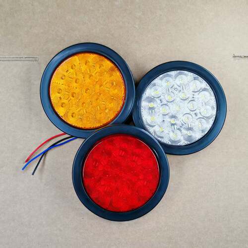 高亮LED挂车后尾灯小圆灯三色24V