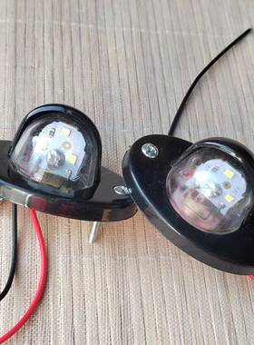 照牌灯24v货车led后牌照灯防水超亮改装车牌厢货车大车高亮通用