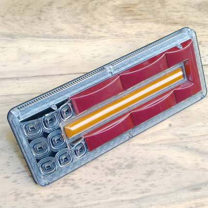 流水140-2后尾灯电子LED超亮24v半挂货车农用车刹车后尾灯倒车灯