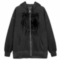 Short Zipper Devil/Fleece Dark Grey